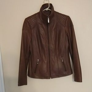 Anne Klein Brown Leather Jacket